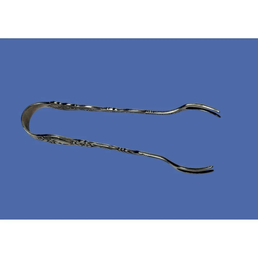 Nils Johan Sugar Tong Vintage Extra PRNS.ALP Silverplate Art Nouveau Sweden N1J4